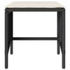 Vidaxl 4-Cz. Garden Lounge Set, Cushions, Black PE Rattan