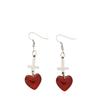 Y2K Gothic Red Heart Glass Earrings - Halloween Gift