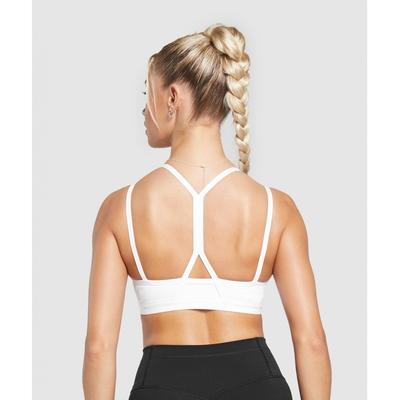 Strap Feature Sports Bra White B8a6a Wb57