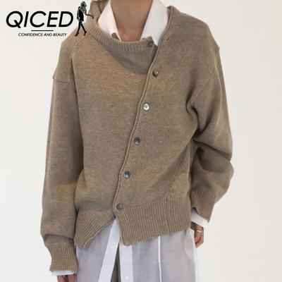 Women's Fashion Casual Solid Color Print Autumn Winter Long Sleeve  Loose Sweaters
