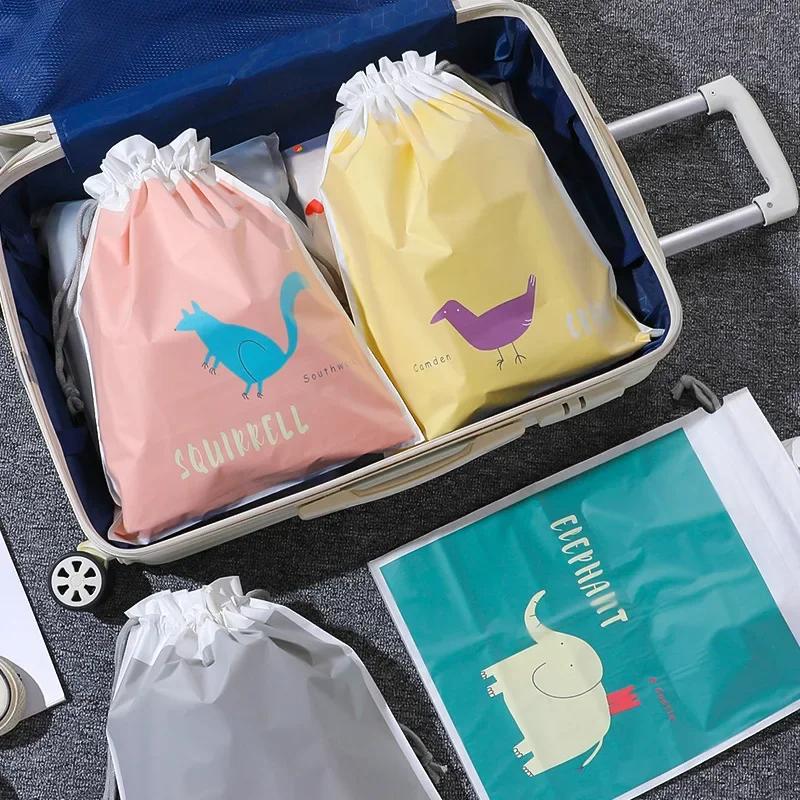1PC Plastic Storage Drawstring Bag Waterproof Storage Bag Travel Storage Bag Wet Clothes Swimsuit Pouch