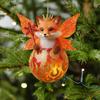 Vánoční zvířecí ozdoba 2D akrylová divoká zvířata na kouli závěsné ozdoby na zimu vánoční stromek domácí párty dekorace
