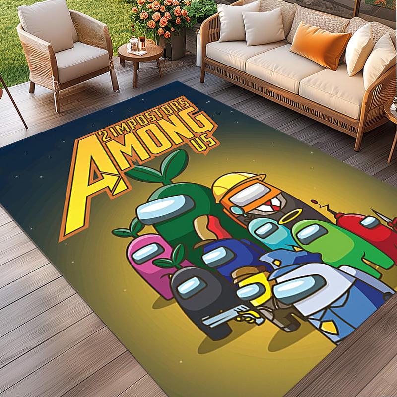 Tapis imprimé Among Us, Tapis de sol lavable, Pour entrée, Dortoir, Buanderie, Bureau, Étude, Décoration intérieure Cadeau d'anniversaire de Noël