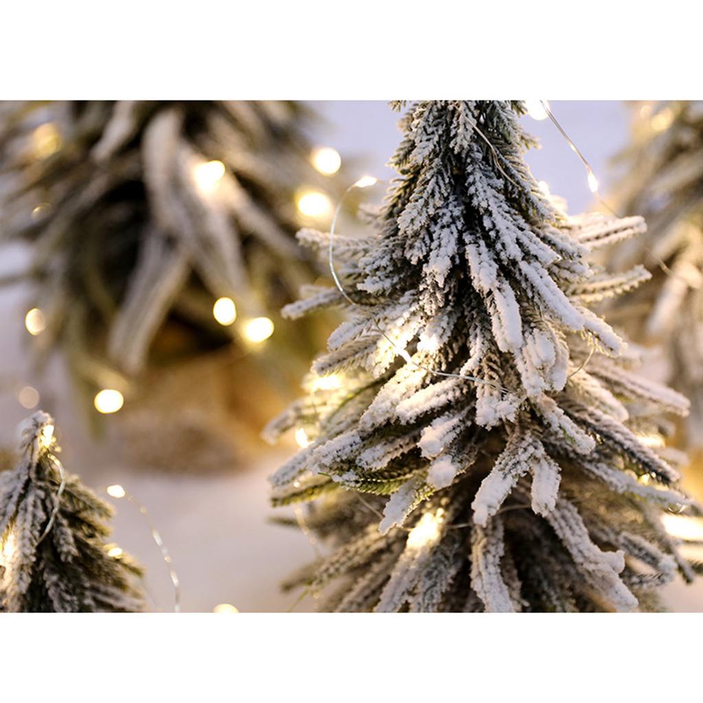 Artificial Pine Xmas Tree Simulation Mini Tree Decoration for Living Room Bedroom 35x20cm