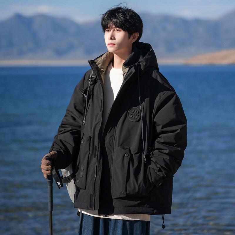 

Boys New Winter Loose Thickened Warm Tooling Waterproof Jacket Versatile Model M