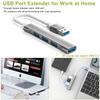 USB USB Port Hub Ultra Slim Hub Dongle Expander for Flash 5Gbps Data Aluminum 3.0 Hub, 4-in-1 Splitter, Laptops, Drives, HDDs, Consoles, Printers,
