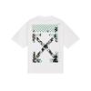 Off-White Floral Checkerboard Arrow Embroidered Fashion Light Luxury Trendy Versatile T-Shirt Unisex Tops OFFTEGOFF053Q