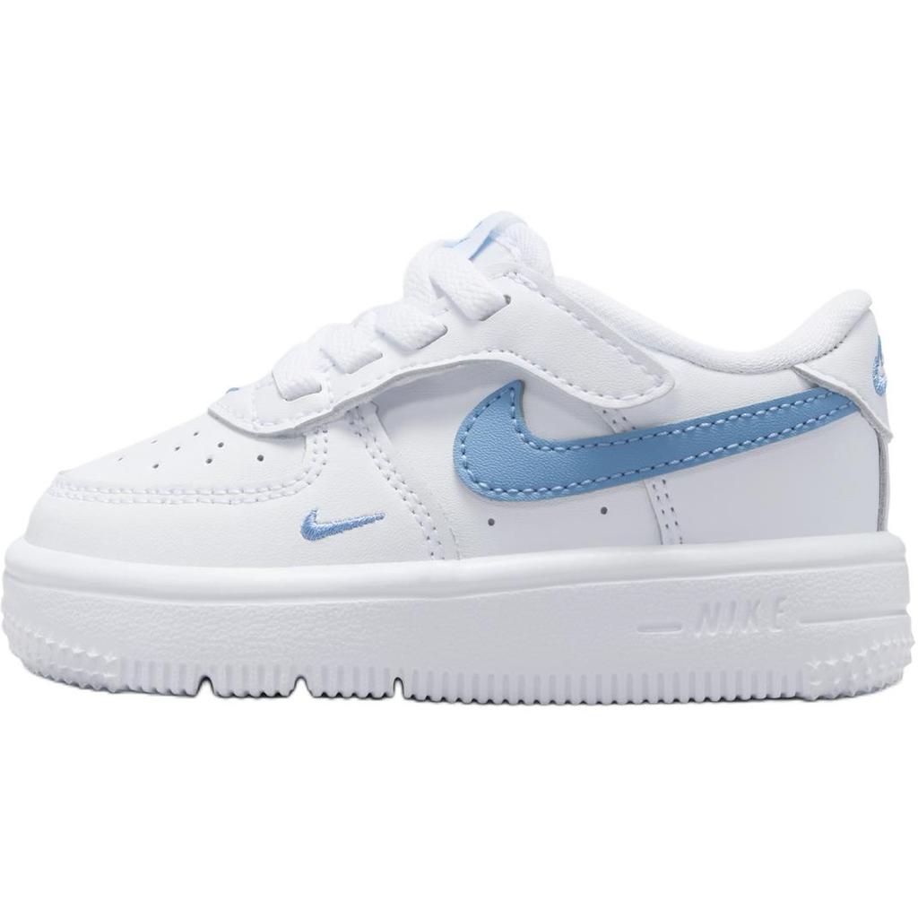 Nike Air Force 1 Low Top Toddler Shoes White Blue Infant And Toddler IQ0317-100