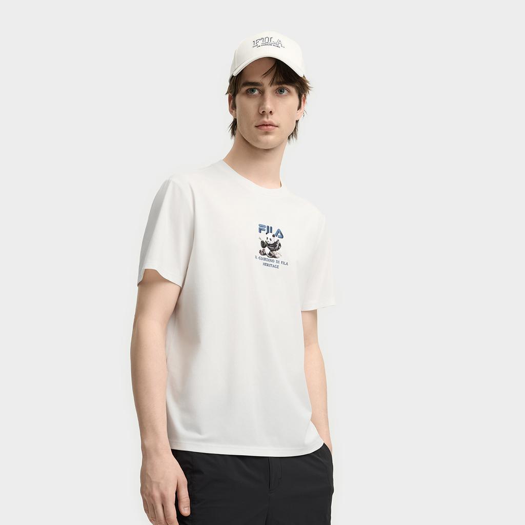 New FILA HERITAGE T Shirt Men's Cloud White F11M538120FWT