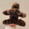 Leopard Print Plush Claw Clip for Women: High-End 2025 Large Hair Accessory for Autumn/Winter Updo