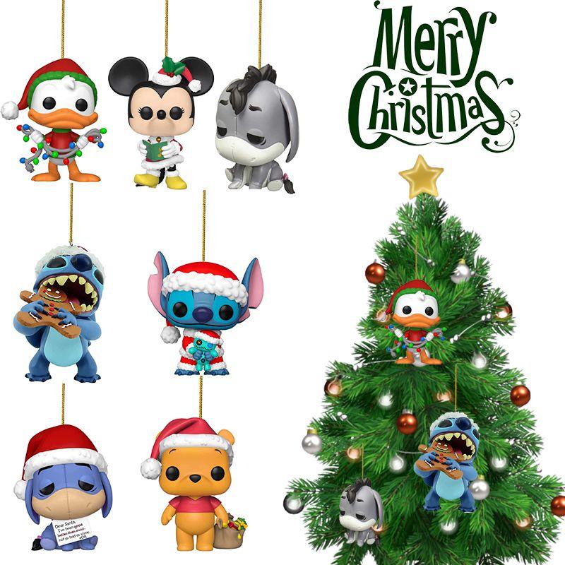 Festive 3.1in Acrylic Christmas Stitch Winnie Pendant Xmas Tree Decoration