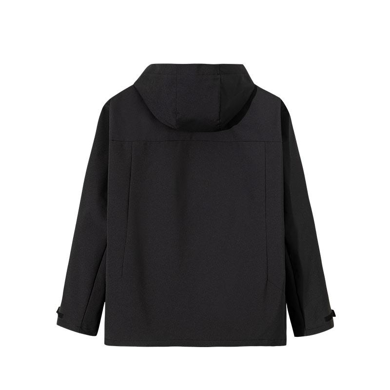 Anta Training Series Solid Color Zip-Up Hooded Breathable Comfortable Versatile Jacket Men Jackets Black 152517602S-5