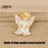 Versatile Outfit Decoration Little Angel Brooch Pin for Women, Cute Guardian Holding Heart Lapel Backpack Pins with Wings, Clothing Accessory