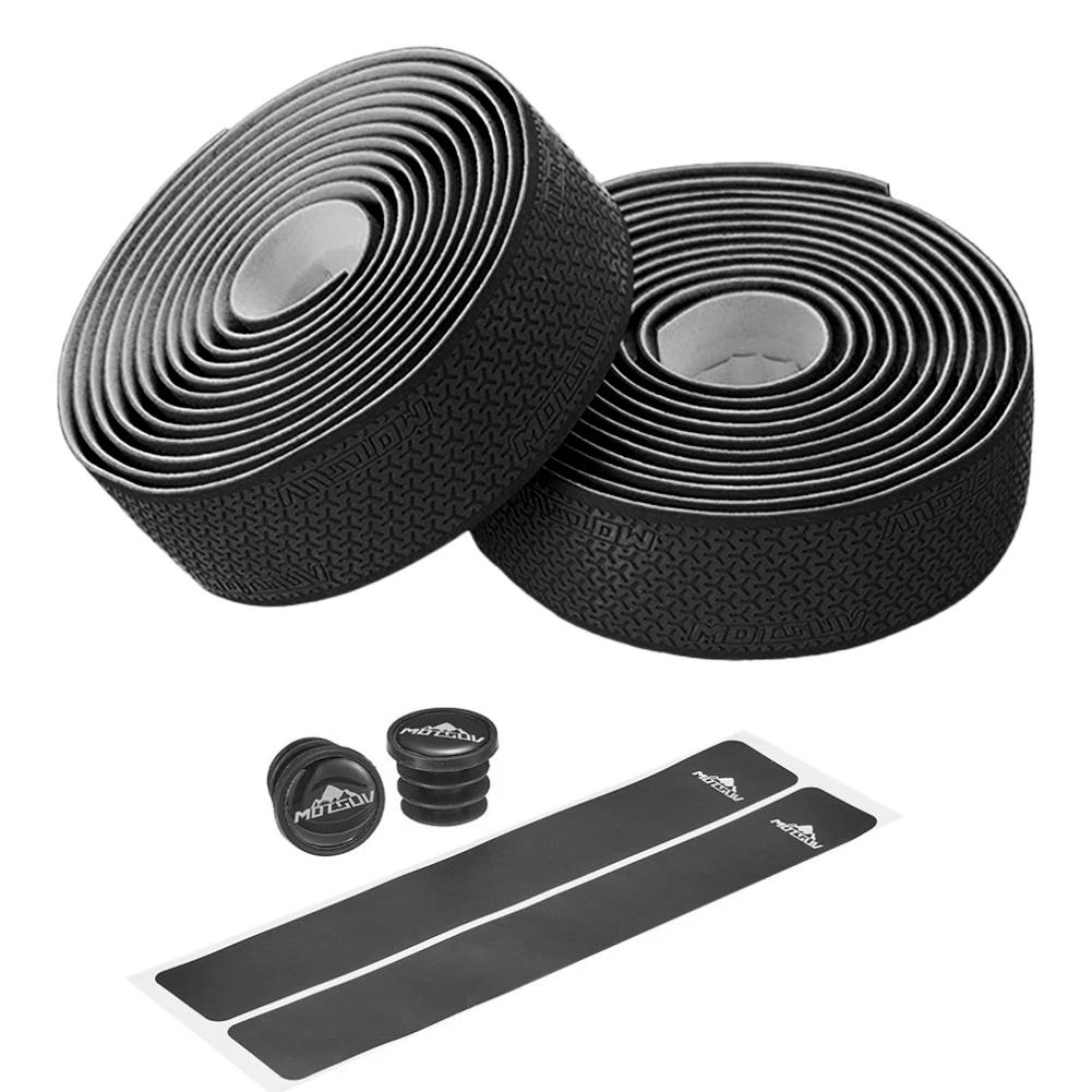 MUQZI PU EVA Handlebar Tape Anti-Slip Damping Road Bike Handle Belt Wraps Sweat Absorption Quick-drying Enhance Bike Grip