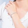 European-American Zircon Bracelet: Elegant 4mm Round Single-Row Diamond-Effect Adjustable Jewelry for Women