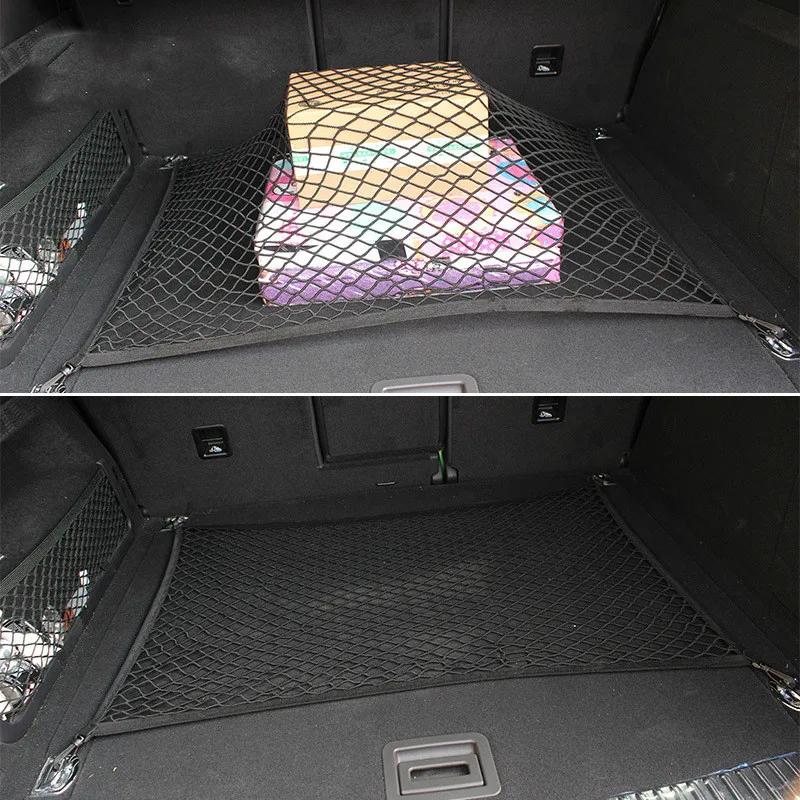 6 Size Car Boot Trunk Net Mesh Elastic Nylon Rear Back Cargo Trunk Storage Organizer Luggage Net Holder Car Accessories