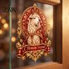 Easy Apply Static Window Decals 2027 Year of The Sheep Glass Sticker, Russian New Reusable Holiday Adhesives Cling, Decorative Zodiac Decal