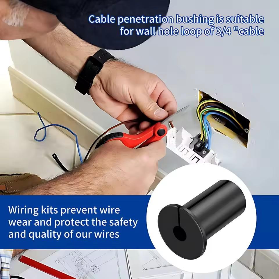 Silikonový ochranný návlek na kabel a sada pro vedení pro Starlink, 1palcový otvor ve zdi, Chytré, Úspora místa, Příslušenství k síťovému vybavení