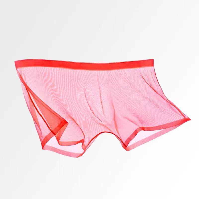Pánské spodní prádlo Transparentní boxerky Bulge Ice Silk Průhledné spodky Sexy kalhotky Kalhotky s nízkým pasem Spodní prádlo Intimky
