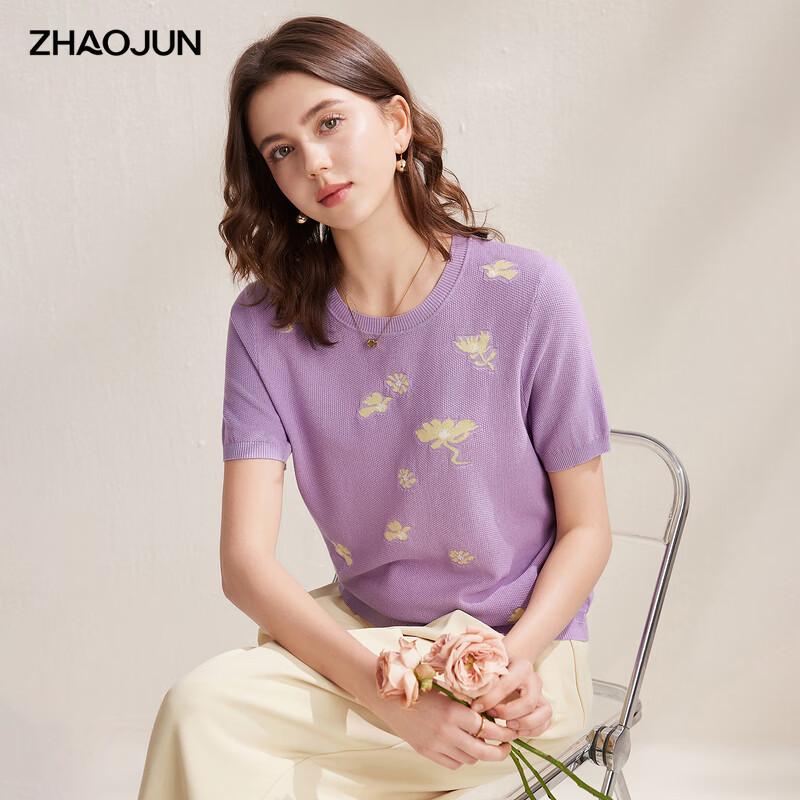 Women s Short Sleeve Floral Knit Top XL