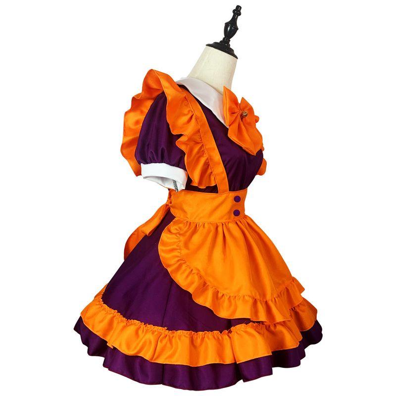 Halloween Lolita Dress Restaurant Work Uniform Japanese Anime Maid Outfit Cosplay Costume