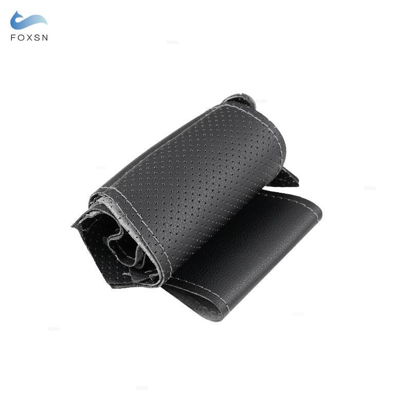 Perforated Microfiber Leather Car Accessories Interior Steering Wheel Cover Sticker Trim For Mazda 3 Axela CX-30 CX30