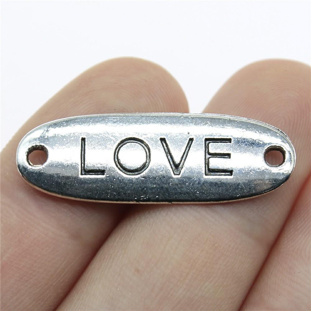 10 Stück LOVE FAITH HOPE SISTER DREAM BEST BELIEVE JOY Verbinder Anhänger Für Schmuckherstellung DIY Bastelbedarf