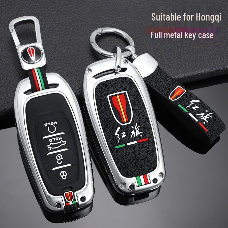 Hongqi H9 Luxury Metal Key Case & Keychain for 2020-2022 Models (Unisex)