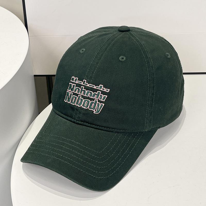 Face showing Small Hat for Women In Summer Korean Version Letter Embroidery Fashion Baseball Cap Spring and Autumn Sun Protection Baseball Cap Men