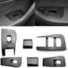 6x Carbon Fiber Car Window Lift Regulator Cover Trim For Tesla Model 3 2018-2022