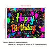 2D flat 1pc neon fountain graffiti style birthday polyester background very suitable for parties and anniversaries