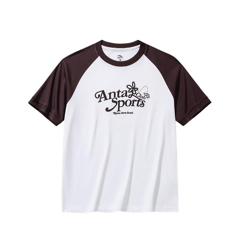 Anta Casual Loose Versatile Fashion Short Sleeve T-Shirt Women tops 162628109-1 XS
