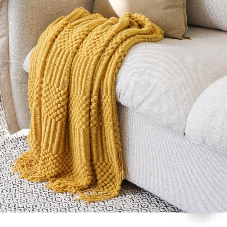G5Zins Nordic Luxury Wool Blanket Shawl - Light Air Conditioning Throw, Sofa & Office Nap Cape.
