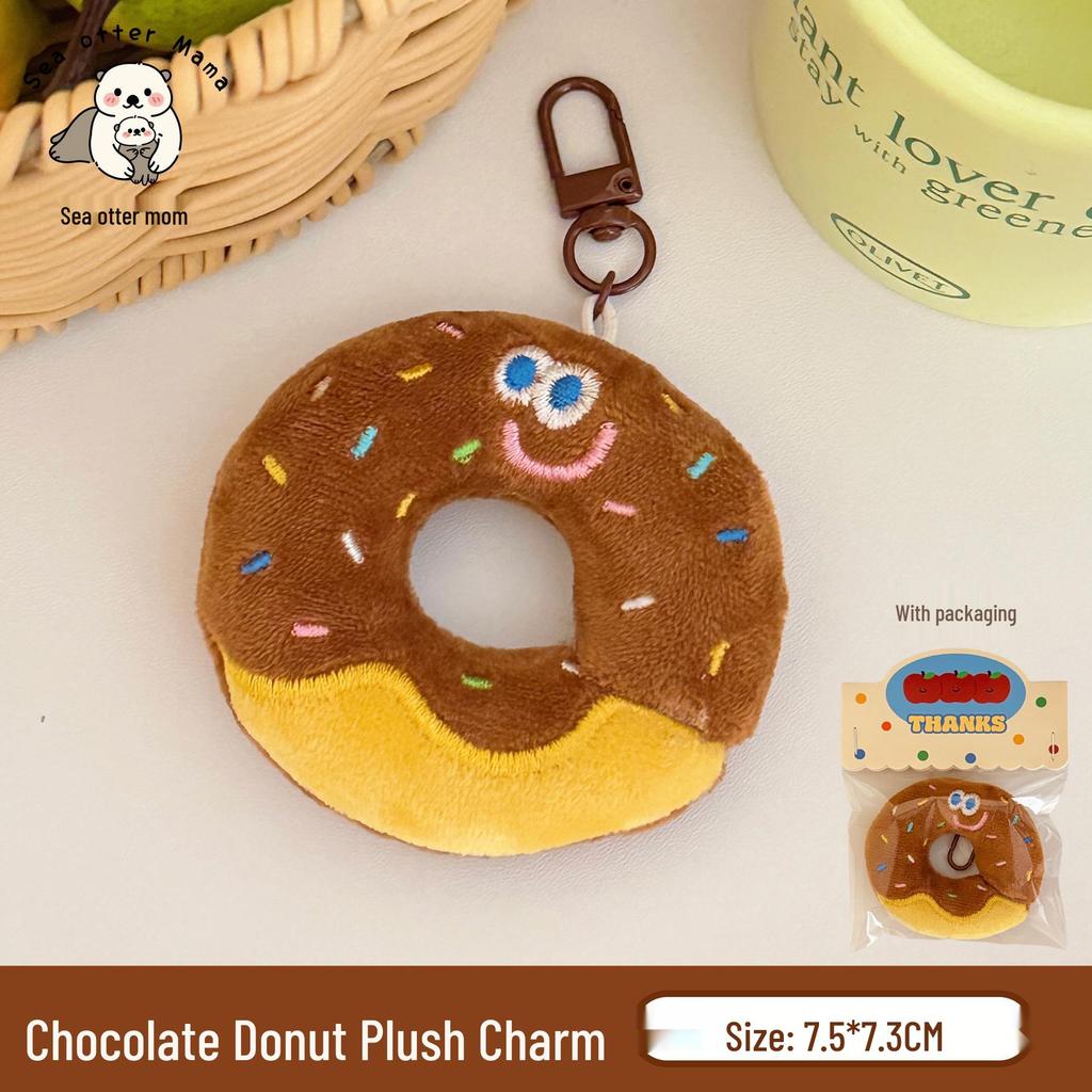 Creative Plush Bread Doll Keychain: Versatile Girlish Ornament for Backpack