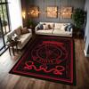 Dark Occult Pentagram Ritual Theme Indoor Rug Allseason Carpet For Bedroom Study Home Decor Halloween Gift