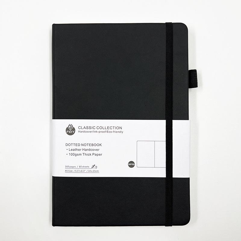 A5 Dot Grid Notebook with Strap - Premium Office & Student Planner Diary