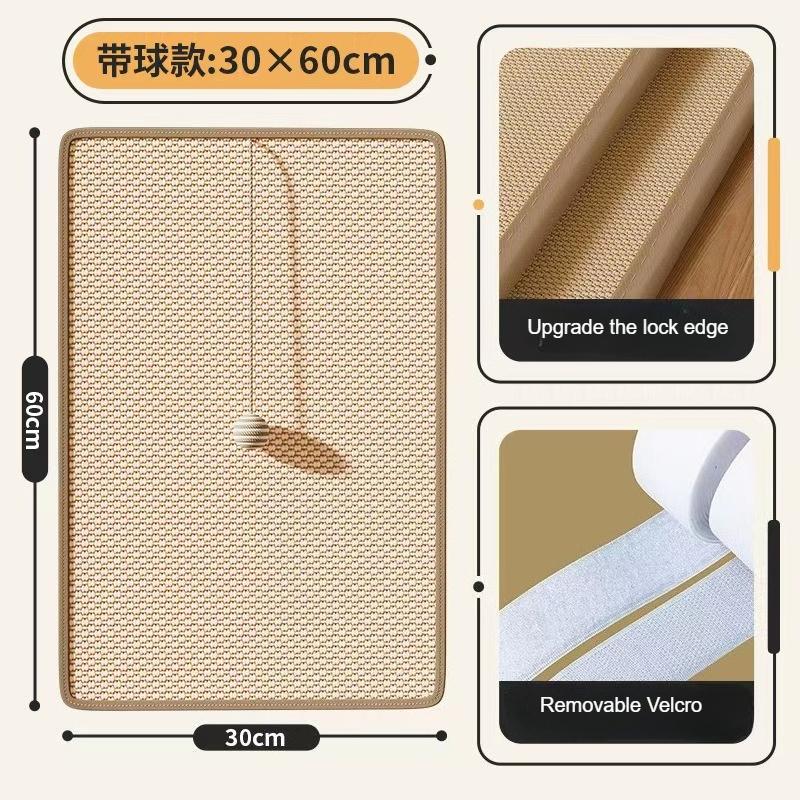 Durable Sisal Cat Scratch Pads, Cat Wall Pads, Sofa Claw Grinding Pads, Scratch Board Wall Stickers Pet Cat Toys Pet Accessories