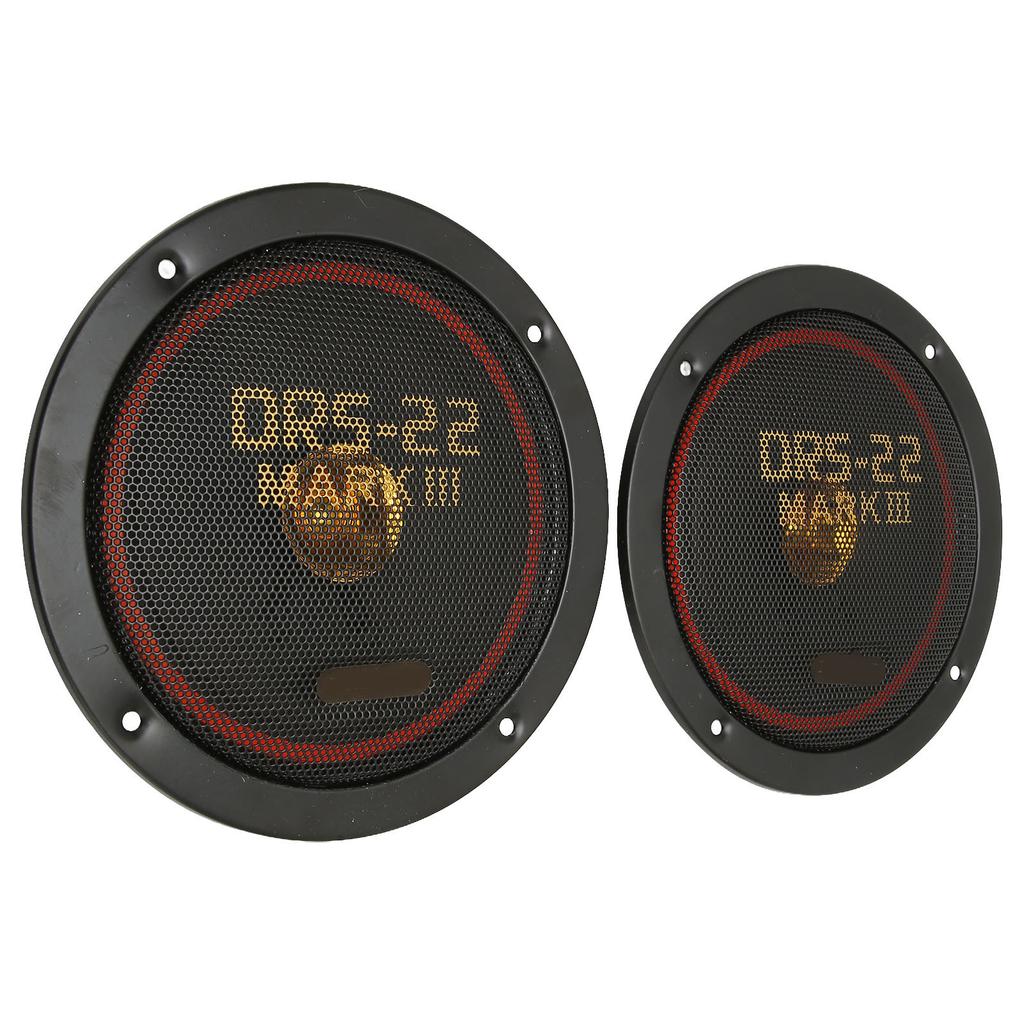 2Pcs Car Loudspeaker Reduced Distortion Clear Sound 160mm Coaxial 150W Black Bass Car Speakers for