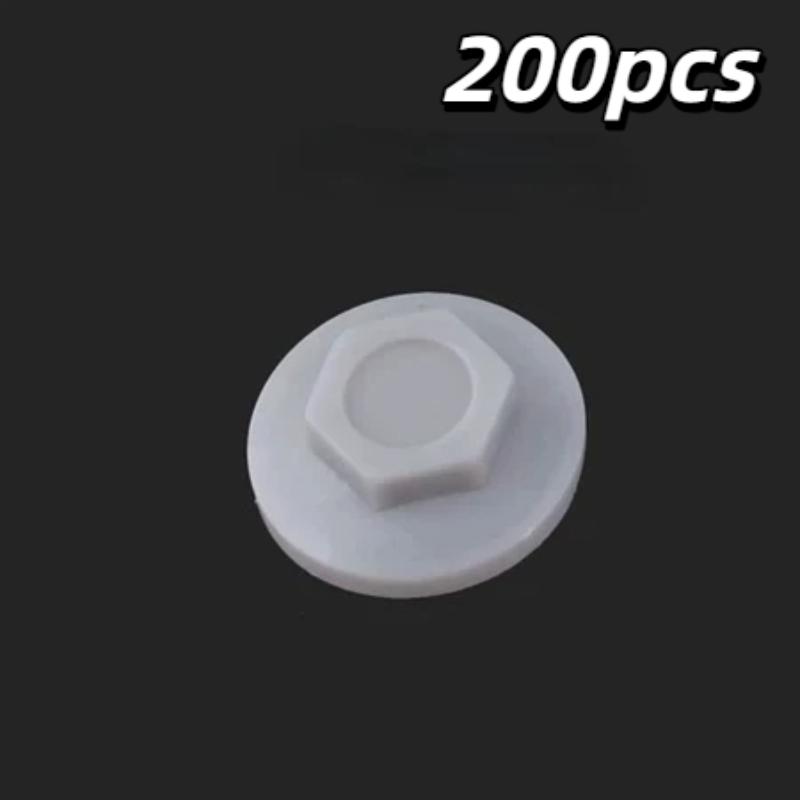 Hex Drilling Screw Cap 100/200Pcs Low Temp Resistant Covers Fit 5.2mm Self-Drilling Tail Screws Cold Area Construction