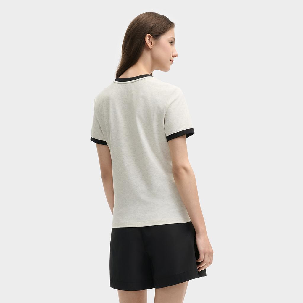 Fila Milano Italian Luxury Sports Collection Fashion Versatile Comfortable Casual Knit Short Sleeve T-Shirt Women Tops F11W525104F-LK