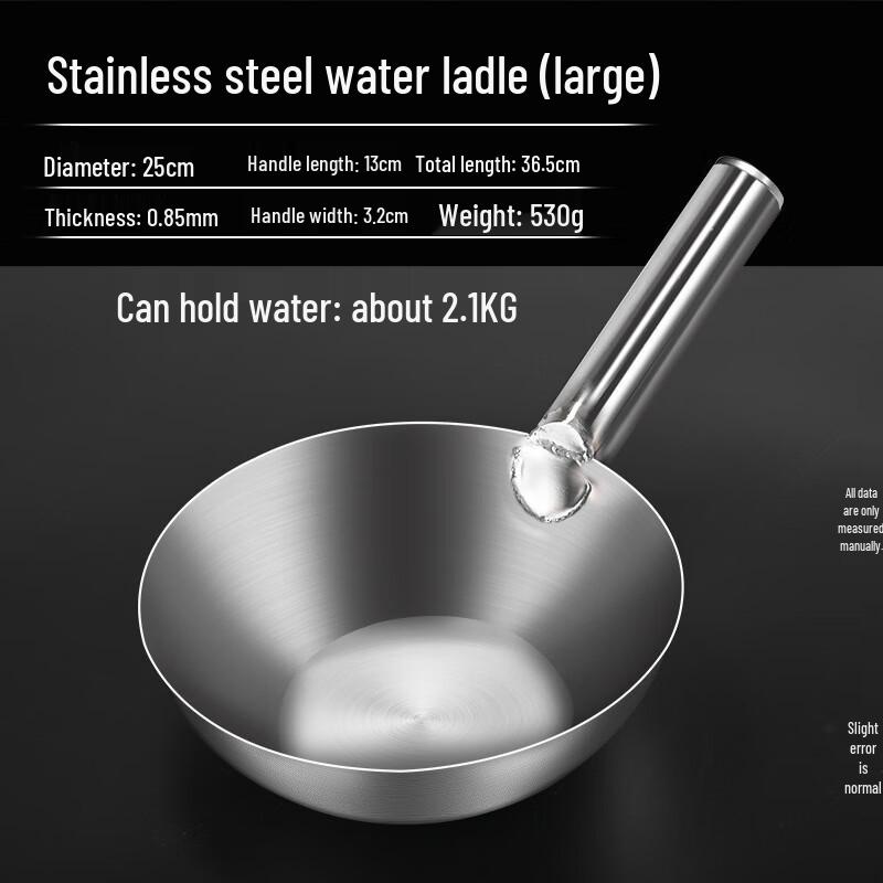 ZISIZ Stainless Steel Kitchen Ladle 2-Pack