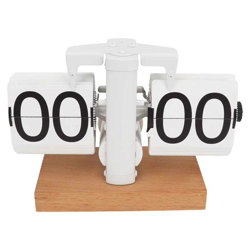 AEE2-Automatic Flip Digital Clock Auto Flip Desk Clock Flip Clock Minimalist Vintage Auto Flip Table Clock For Home Office