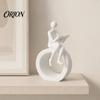 3D Printed Reading Figure Sculpture Figurine, Abstract Reader Statue for Home Tea Room Entryway Decor Decor, Modern Minimalist Bookshelf Desk