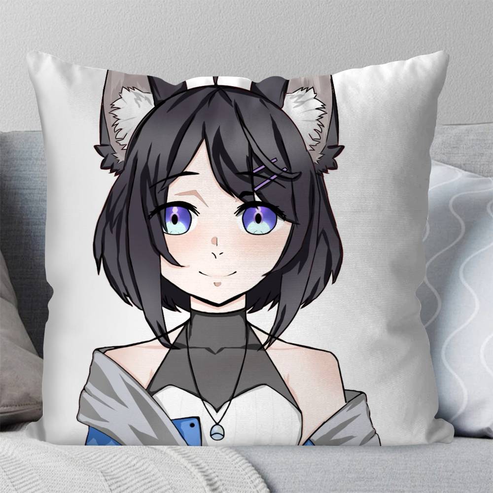 Eeiris Zzuro Vtuber Anime Pillow Case Fashion Square Pillowcase Bedroom Sofa Room Ins Decoration Leisure