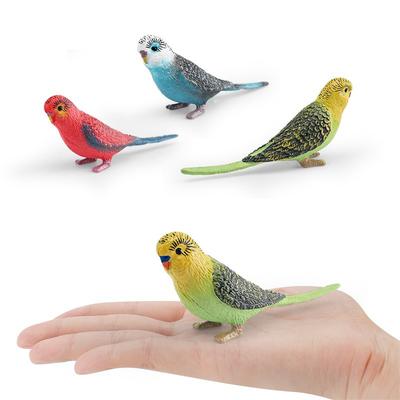 3pcs Birds Figures - Realistic Parrot Toys Animal Figures Set - Simulated Plastic Animal Toys Kids Educational Toys for Boys and Girls