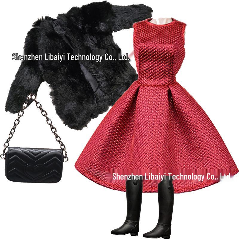 6-Point Jointed BJD 30cm Barbie Doll Clothes & Fashion Bag Set - Fairy Supermodel Xinyi Collection
