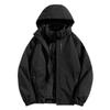 Men Women Couples 2-in-1 Removable Hooded Winter Jacket With Fleece Liner Long Outer Shell