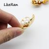 Shiny 5Pc 35x39mm Shell Pearl Flower Buttons Alloy Rhinestone Jewelry Accessories Bride Bouquet Flower die Bag Hair Materia