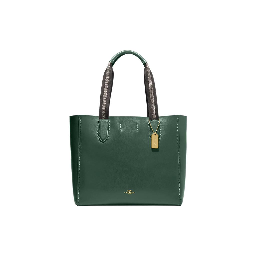 New COACH Derby Pebbled Leather Tote Bag Shopping Bag Shoulder Bag Handbag Large Size Women's Green 58660-IMQVC