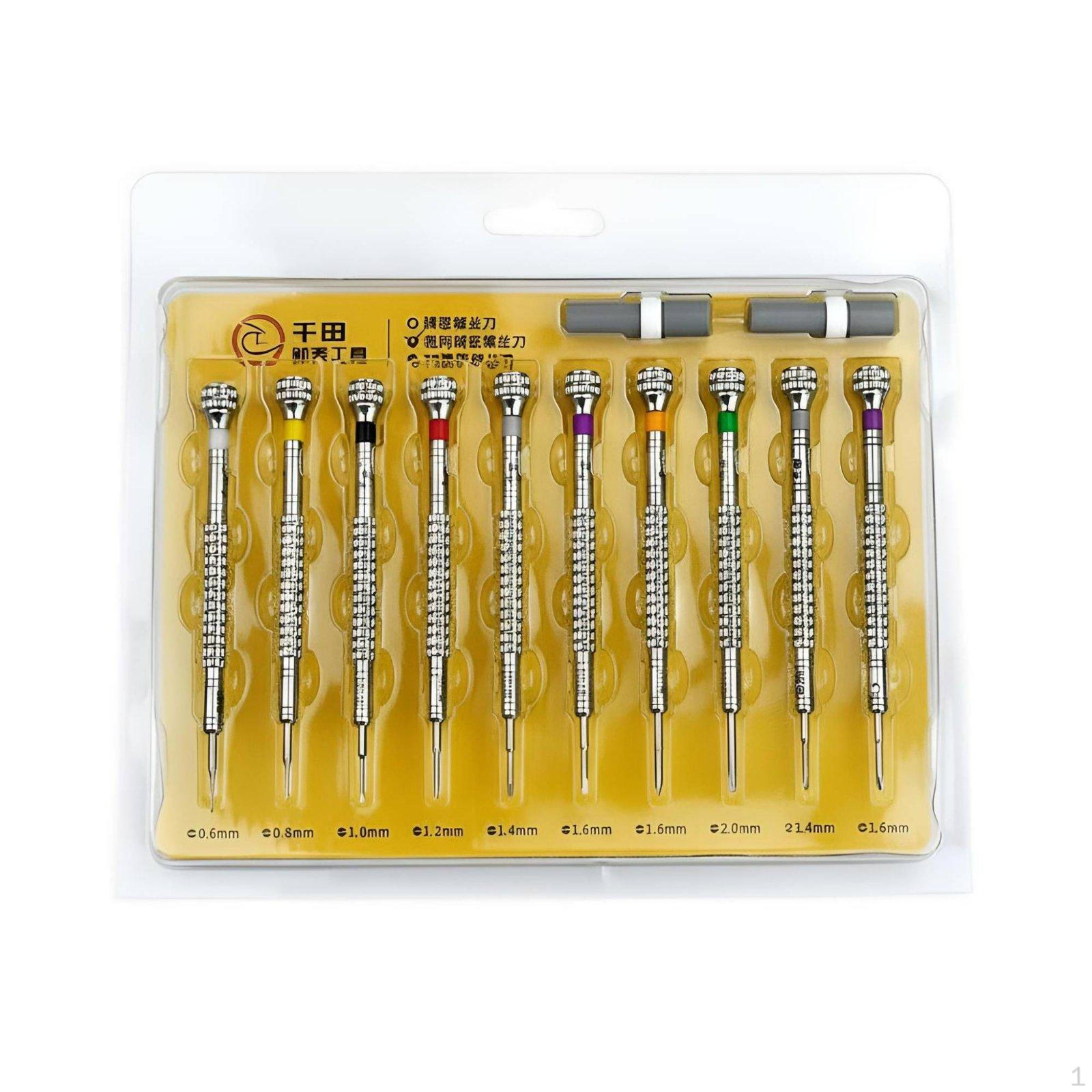 10 Pieces Watch Repair Screwdriver Set Stainless Steel Watchmaker Rust Resistant E112 Chinese